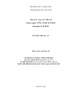 Tóm tắt Luận án Tiến sĩ Công nghệ sinh học: Nghiên cứu hoạt tính sinh học của lá xoài non (Mangifera indica L.) và rễ me keo (Pithecellobium dulce (Roxb.) Benth.) trên mô hình