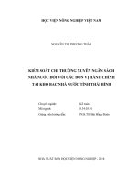 Quản lý bảo hiểm xã hội bắt buộc tại bảo hiểm xã hội huyện tiền hải tỉnh thái bình luận văn thạc sĩ kinh tế nông nghiệp 