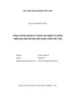 Tăng cường quản lý thuế thu nhập cá nhân trên địa bàn huyện phù ninh tỉnh phú thọ luận văn thạc sĩ kinh tế nông nghiệp 