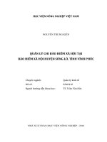 Quản lý chi bảo hiểm xã hội tại bảo hiểm xã hội huyện sông lô tỉnh vĩnh phúc luận văn thạc sĩ kinh tế nông nghiệp 
