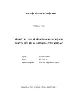 Đánh giá tình hình thực hiện chính sách hỗ trợ vật tư nông nghiệp cho các hộ nông dân trên địa bàn huyện quế võ tỉnh bắc ninh luận văn thạc sĩ kinh tế nông nghiệp 