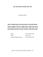 Phát triển dịch vụ ngân hàng tại ngân hàng nông nghiệp và phát triển nông thôn việt nam chi nhánh huyện thuận thành tỉnh bắc ninh luận văn thạc sĩ kinh tế nông nghiệp 