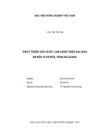 Phát triển sản xuất cam sành trên địa bàn huyện vị xuyên tỉnh hà giang luận văn thạc sĩ kinh tế nông nghiệp 