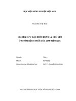 Nghiên cứu đặc điểm bệnh lý chủ yếu ở nhóm bệnh phổi của lợn siêu nạc luận văn thạc sĩ nông nghiệp 