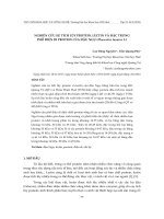 Nghiên cứu sự tích lũy protein, lectin và đặc trưng phổ điện di protein của đậu ngự (Phaseolus lunatus L.)