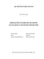 Đánh giá công tác kiểm tra thị trường của cục quản lý thị trưởng tỉnh bắc ninh luận văn thạc sĩ kinh tế nông nghiệp 