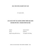 Cải cách thủ tục hành chính trên địa bàn huyện mỹ đức thành phố hà nội luận văn thạc sĩ kinh tế nông nghiệp 