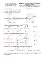 ĐỀ GIỮA KÌ II MÔN TOÁN 10 ĐỀ 1- NĂM HỌC 2020-2021 | Trường THPT Đoàn Thượng