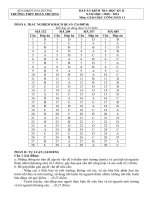 ĐỀ VÀ ĐÁP ÁN KIỂM TRA CUỐI KÌ II MÔN GIÁO DỤC CÔNG DÂN 11- NĂM HỌC 2020-2021 | Trường THPT Đoàn Thượng