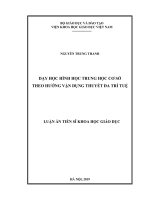Dạy học hình học trung học cơ sở theo hướng vận dụng thuyết đa trí tuệ 