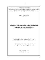 Nghiên cứu tổng quan những vấn đề an ninh chính trong mạng internet of things 