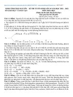 đề thi chuyên hóa thái nguyên 21-22