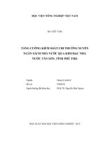 Tăng cường kiểm soát chi thường xuyên ngân sách nhà nước qua kho bạc nhà nước tân sơn tỉnh phú thọ luận văn thạc sĩ kinh tế nông nghiệp 