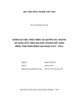 Đánh giá việc thực hiện các quyền của người sử dụng đất trên địa bàn thành phố ninh bình tỉnh ninh bình giai đoạn 2012 2016 luận văn thạc sĩ kinh tế nông nghiệp 