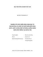 Nghiên cứu đặc điểm nông sinh học và ảnh hưởng của một số chế phẩm đến năng suất chất lượng một số dòng giống nhãn chín sớm trồng tại hưng yên luận văn thạc sĩ nông nghiệp 