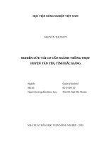 Nghiên cứu tài cơ cấu ngành trồng trọt huyện tân yên tỉnh bắc giang luận văn thạc sĩ kinh tế nông nghiệp 