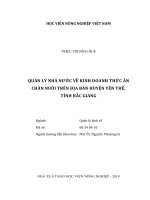 Quản lý nhà nước về kinh doanh thức ăn chăn nuôi trên địa bàn huyện yên thế tỉnh bắc giang luận văn thạc sĩ kinh tế nông nghiệp 