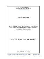 Quản lý hoạt động tư vấn tâm lý học đường ở các trường phổ thông dân tộc nội trú cấp huyện tỉnh bắc kạn​ 