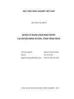 Quản lí ngân sách nhà nước tại huyện bình xuyên tỉnh vĩnh phúc luận văn thạc sĩ kinh tế nông nghiệp 