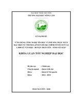 Ứng dụng công nghệ tin học và phương pháp toàn đạc điện tử thành lập bản đồ địa chính tờ số 10 tỷ lệ 1 1000 xã vân hội huyện trấn yên tỉnh yên bái 