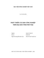 Phát triển các khu công nghiệp trên địa bàn tỉnh phú thọ luận văn thạc sĩ kinh tế nông nghiệp 