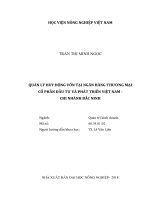 Quản lý huy động vốn tại ngân hàng thương mại cổ phần đầu tư và phát triển việt nam chi nhánh bắc ninh luận văn thạc sĩ kinh tế nông nghiệp 