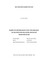 Nghiên cứu mô hình quản lý rác thải sinh hoạt tại thị trấn xuân mai huyện chương mỹ thành phố hà nội luận văn thạc sĩ nông nghiệp 