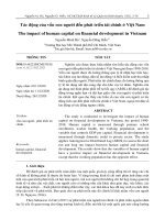 Tác động của vốn con người đến phát triển tài chính ở Việt Nam