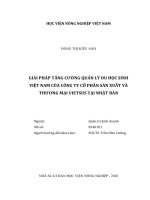 Giải pháp tăng cường quản lý du học sinh việt nam của công ty cổ phần sản xuất và thương mại vietsus tại nhật bản luận văn thạc sĩ kinh tế nông nghiệp 