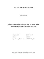 Tăng cường kiểm soát chi đầu tư xây dựng cơ bản trên địa bàn thị xã phú thọ tỉnh phú thọ luận văn thạc sĩ kinh tế nông nghiệp 