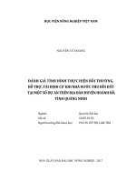 Đánh giá tình hình thực hiện bồi thường hỗ trợ tái định cư khi nhà nước thu hồi đất tại một số dự án trên địa bàn huyện hoành bồ tỉnh quảng ninh luận văn thạc sĩ kinh tế nông nghiệp 