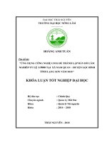 Ứng dụng công nghệ gnss để thành lập bản đồ tỷ lệ 1 5000 lâm nghiệp tại xã nam quan huyện lộc bình tỉnh lạng sơn năm 2018 