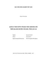 Quản lý nhà nước về khai thác khoáng sản trên địa bàn huyện văn bàn tỉnh lào cai luận văn thạc sĩ kinh tế nông nghiệp 