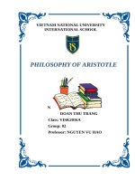 Tiểu luận Philosophy of Aristotle