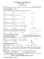 De DA KT HK 1 Toan 7