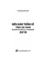 Niên giám thống kê tỉnh hà nam 2019 hanam statistical yearbook 2019 