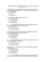 300 CÂU TRẮC NGHIỆM KINH TẾ DOANH NGHIỆP (có đáp án FULL)