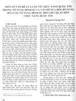 Một số vấn đề lý luận về chức năng buộc tội trong tố tụng hình sự và vấn đề sử đổi, bổ sung bộ luật Tố tụng hình sự 2003 liên quan đến chức năng buộc tội.