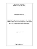 Luận án Tiến sĩ: Nghiên cứu đặc điểm sinh học sinh sản và thử nghiệm sản xuất giống nhân tạo cá khoang cổ yên ngựa Amphiprion polymnus (Linaeus, 1758)