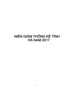 Niên giám thống kê tỉnh hà nam 2017 ha nam statistical yearbook 2017 
