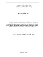 Luận văn Thạc sĩ Khoa học máy tính: Nghiên cứu, xây dựng phương pháp tích hợp đa dữ liệu trong nâng cao độ chính xác bản đồ độ ẩm đất sử dụng phổ kế siêu cao tần băng L và payload...