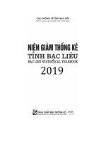 Niên giám thống kê tỉnh bạc liêu 2019 bac lieu statistical yearbook 2019 