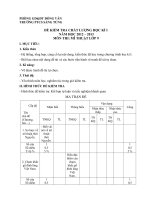 De thi KT HK I Mi Thuat 9 Ma tran Dap an