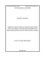 Luận văn thạc sĩ nghiên cứu một số thông số ảnh hưởng đến chi phí năng lượng riêng và độ nhám bề mặt khi phay 