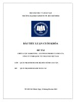 Tiểu Luận Cuối Kỳ Môn Quản Trị KDQT - Sản phẩm OMO -