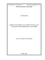 Luận văn thạc sĩ nghiên cứu dao động của xe ô tô vinaxuki 4,5 tấn vận chuyển gỗ mỏ trên đường lâm nghiệp 