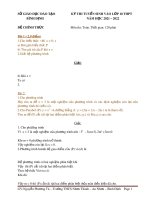 Đề thi tuyển sinh vào lớp 10 THPT môn Toán năm học 2021-2022 – Sở Giáo dục và đào tạo Bình Định