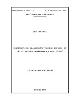 Luận văn thạc sĩ nghiên cứu mối quan hệ giữa tỷ lệ hỗn hợp rơm   gỗ và chất lượng ván dăm hỗn hợp rơm   dăm gỗ 