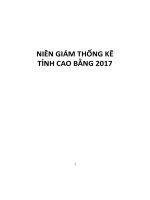Niên giám thống kê tỉnh cao bằng 2017 cao bang statistical yearbook 2017 