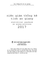 Niên giám thống kê tỉnh an giang 2017 statistical yearbook an giang province 2017 